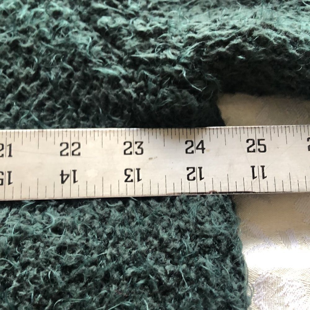 Skies are Blue Sz 0X Pit to Pit 24 1/2" Teal Green Blue Eyelash Cardigan Used - Picture 7 of 15